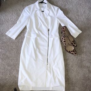 Calvin Klein Beautiful white zip up dress
